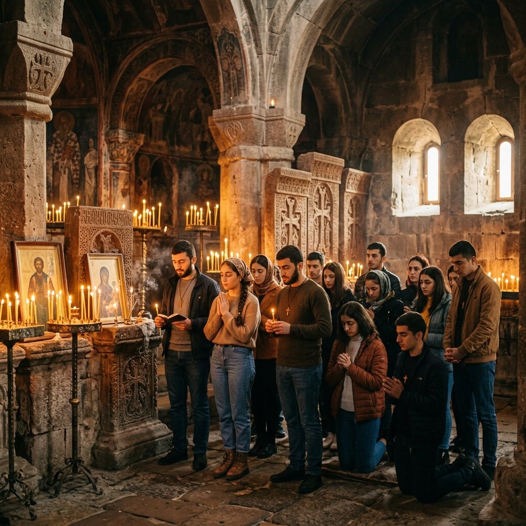 Եկեղեցական աղոթք Գանձասարի վանքում